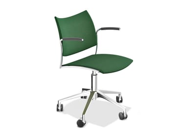 CELLO 2298-10 - Swivel fabric chair with armrests (Request Info).