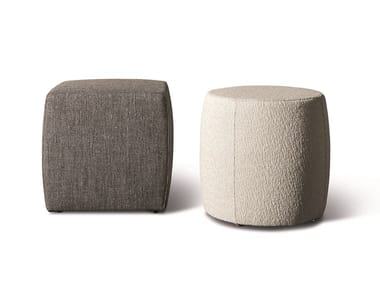 CHARLOT - Upholstered fabric pouf (Request Info).