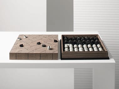 CHECK-MATE - Walnut chessboard (Request Info).