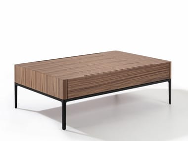 CHIBA - Walnut coffee table with storage space (Request Info).