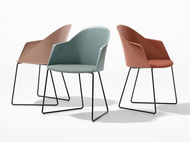 CILA - Sled base fabric chair with armrests (Request Info).