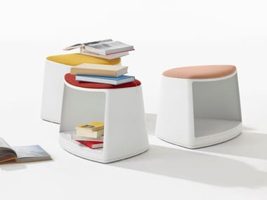 CILA GO - Stool with castors with storage space (Request Info).