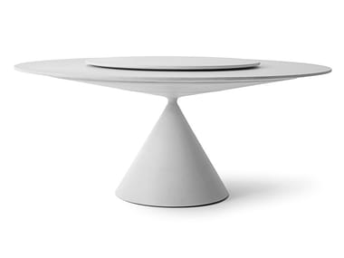 CLAY - Round table with Lazy Susan (Request Info).