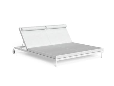 CLEOSOFT-ALU - Double Recliner fabric sun lounger (Request Info).