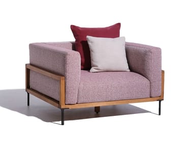 CLEOSOFT-WOOD - Fabric garden armchair (Request Info).