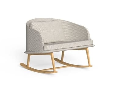 CLEOSOFT-WOOD - Rocking fabric easy chair (Request Info).