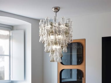 CLEPSYDRA - Venetian crystal pendant lamp (Request Info).