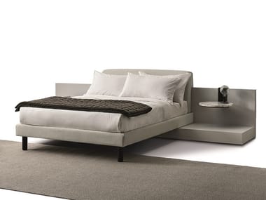 CLIFF - Fabric double bed with removable cover with upholstered headboard (Request Info).
