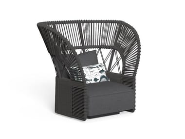 CLIFF DEC? - Rope garden armchair with armrests (Request Info).