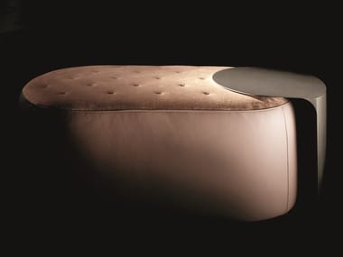 CLIP - Tufted oval fabric pouf (Request Info).
