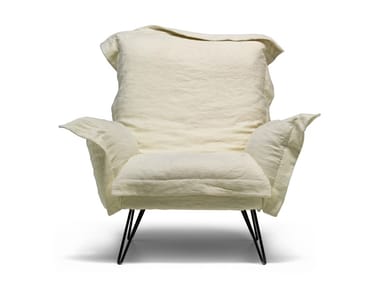 CLOUDSCAPE - Fabric armchair with removable cover with armrests (Request Info).