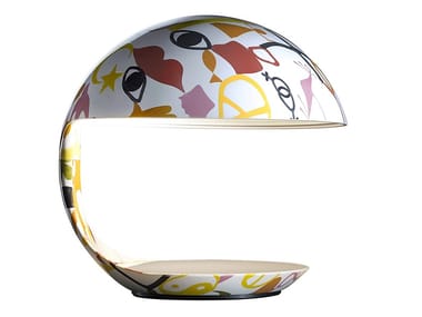 COBRA TEXTURE - DONIA MAAOUI - Swivel resin table lamp (Request Info).