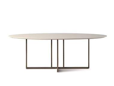COLE - Oval marble console table (Request Info).