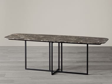 COLE - console BISCUIT - Rectangular marble console table.