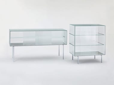 COMMODORE - Crystal highboard with sliding doors (Request Info).