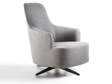COPINE - Bergere swivel fabric armchair (Request Info).