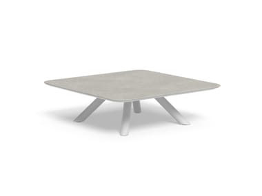 CORAL - Low porcelain stoneware garden side table (Request Info).