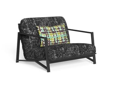 COTTAGE - Fabric garden armchair with armrests (Request Info).