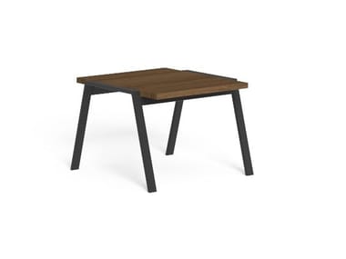 COTTAGE - Square iroko side table (Request Info).