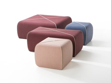 CROSSED - Upholstered pouf (Request Info).