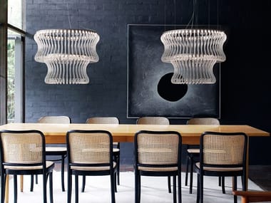 CROWN - Venetian crystal pendant lamp (Request Info).