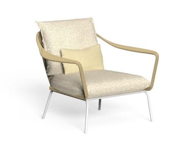 CRUISE ALU - Fabric garden armchair with armrests (Request Info).