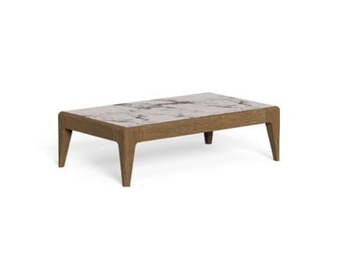 CRUISE TEAK - Rectangular porcelain stoneware coffee table (Request Info).