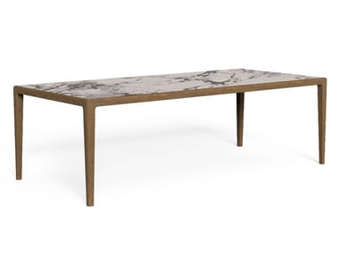 CRUISE TEAK - Rectangular porcelain stoneware table (Request Info).