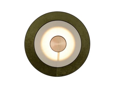 CYMBAL - Contemporary style LED direct-indirect light linen wall light (Request Info).
