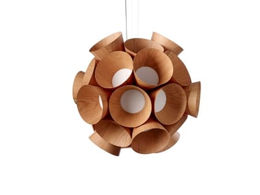 DANDELION - Handmade wood veneer pendant lamp (Request Info).