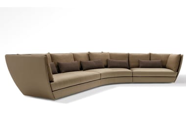 DHOW - Sectional curved fabric sofa (Request Info).