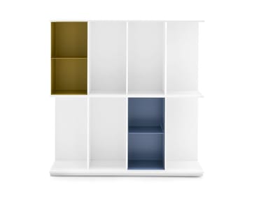 DIVISION - Wall-mounted freestanding MDF bookcase (Request Info).