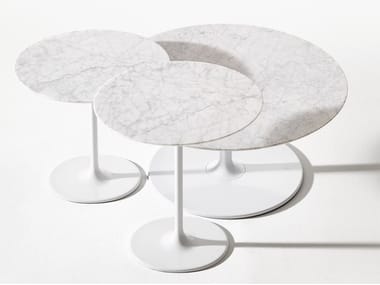 DIZZIE - Round marble coffee table (Request Info).