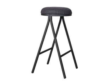 DOTTI HIGH - Upholstered barstool with footrest (Request Info).