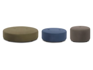 DOUBLE - Round fabric garden pouf (Request Info).