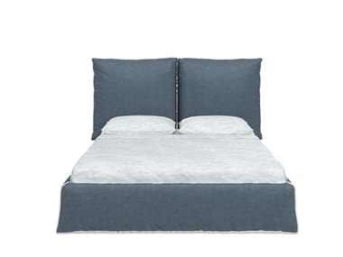 DOUBLE - Bed with removable cover with upholstered headboard (Request Info).