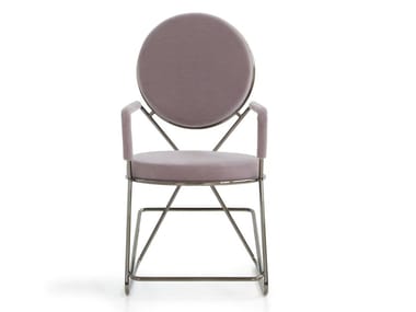 DOUBLE ZERO - Upholstered chair with armrests (Request Info).
