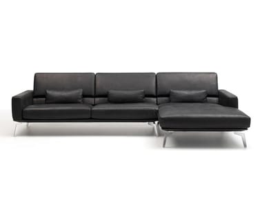 DS-87 - Sectional leather sofa with chaise longue (Request Info).