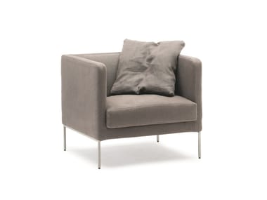 EASY LIPP - Fabric armchair with removable cover with armrests (Request Info).