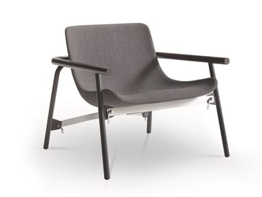 EDDY - Eco-leather armchair with armrests (Request Info).