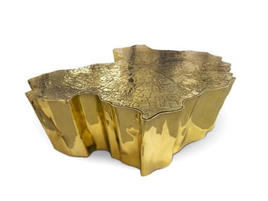 EDEN - Low aluminium coffee table for living room (Request Info).
