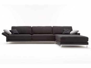 ROLF BENZ 011 EGO - Modular fabric sofa with chaise longue (Request Info).
