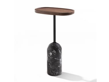 EKERO - Oval marble coffee table and canaletta walnut top (Request Info).
