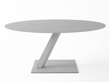 ELEMENT - Round steel dining table (Request Info).