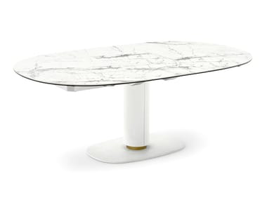ELSON - Extending oval ceramic table (Request Info).