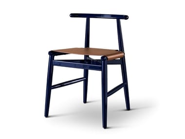 EMILIA KUOIO - Open back tanned leather chair (Request Info).