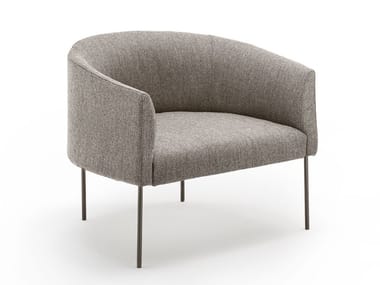 ERA - Fabric armchair with removable cover with armrests (Request Info).