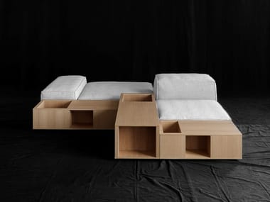 EXTRASOFT - Low MDF coffee table with storage space (Request Info).
