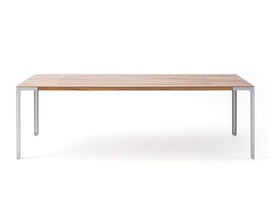 FAN WOOD - OUTDOOR - Iroko garden table (Request Info).