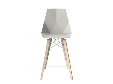 FAZ WOOD - Polypropylene garden chair with footrest by Vondom